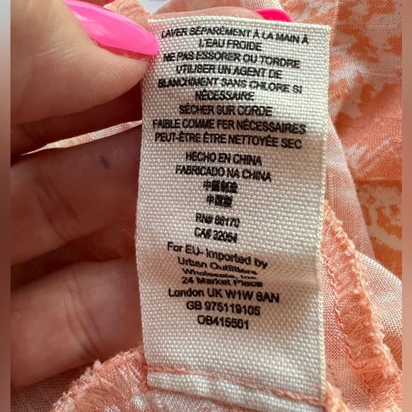 ๐ ๐ NWT FREE PEOPLE Peach Tea Combo Paisley Draped Pocket Shorts | Womenโs Small - Picture 6 of 9